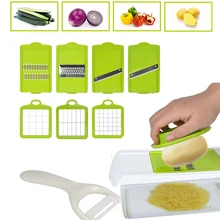 Овощерезка Dicer нож для резки фруктов с 4 шт сменными лезвиями из нержавеющей стали картофельный резак для моркови инструмент