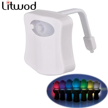 

Z40 8 Colors Smart Bathroom Toilet Nightlight LED Body Motion Activated On/Off Seat Sensor Lamp PIR Toilet Night Light Lamp