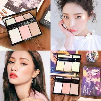 

Mashed Potato 3 colors Highlighting powder natural Three-dimensional Brighten up Blush Powder makeup
