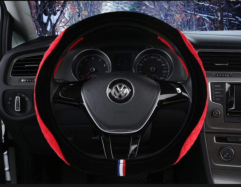 Плюшевые зимние автомобильные рулевые колеса, чехлы 38 см/1", рулевые колеса, ступицы для автомобиля, рулевое колесо, все автомобили Седан