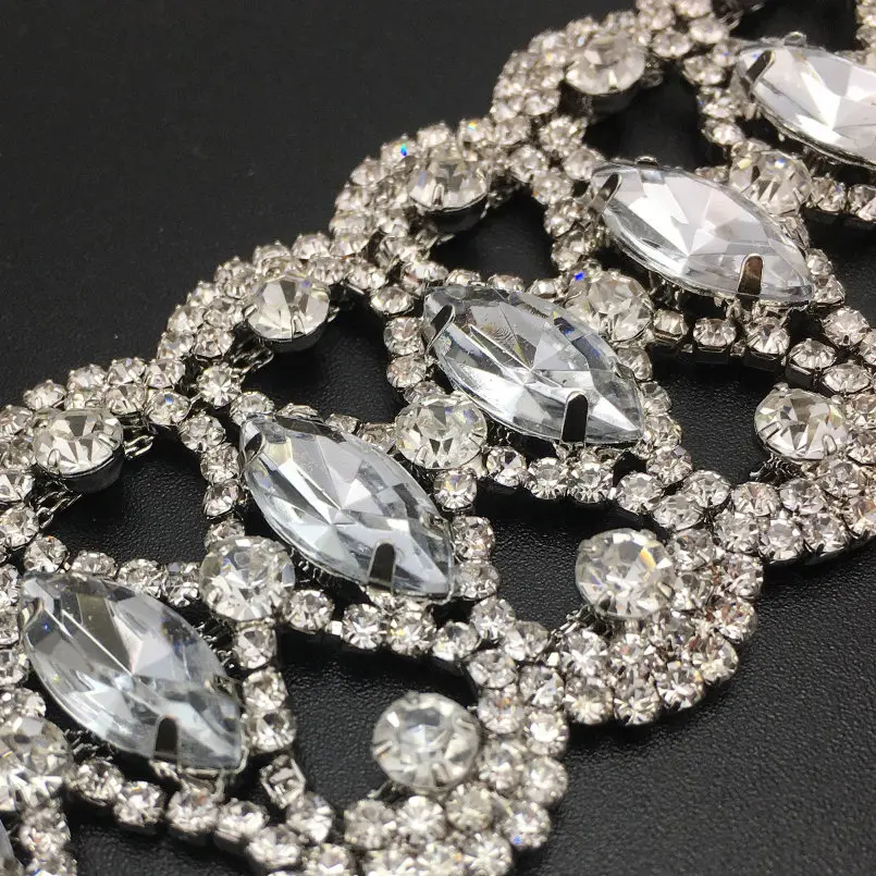 MANILAI Luxury Rhinestones Choker Statement Necklace For Women Chockers Big Crystal Necklace Wedding Jewelry Maxi Collar Collier