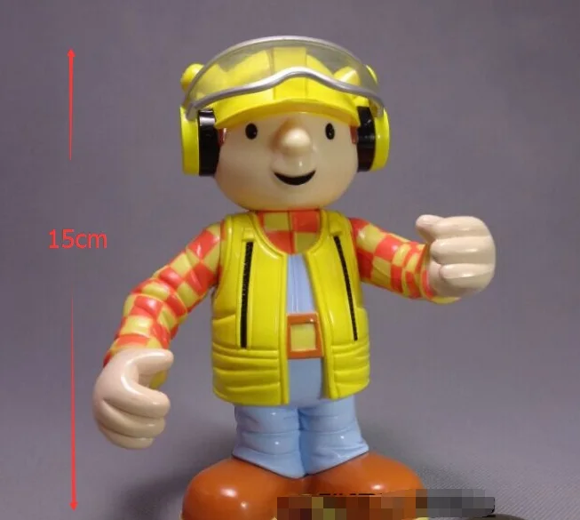 1 шт. 15 см ПВХ Боб Строитель фигурки куклы ПВХ мультфильм аниме модель игрушки d12 - Цвет: Yellow