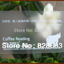 Один столкнулся печати белыми чернилами прозрачный пластик визитных карточек 500 шт