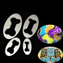 4 шт./компл. пищевой пластик DIY Собака Кости печенье нож для бисквита Фондант для форм кекса резак формы выпечки торта украшения инструменты