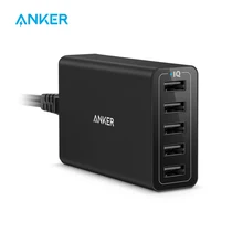 Anker 40 Вт 5-Порты и разъёмы USB Wall Зарядное устройство, мощность Порты и разъёмы 5 для iPhone, iPad Pro/Air, Galaxy S9/S8/Edge/Plus, Note 8/7, Nexus htc LG и многое другое