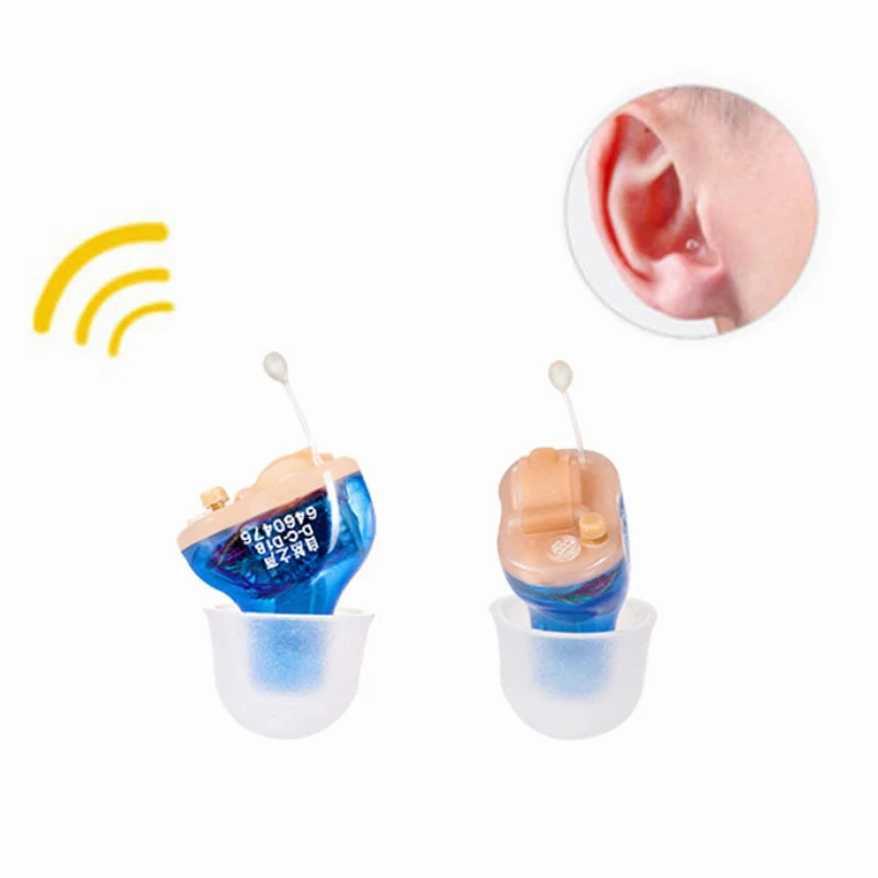 6 Channels invisible hearing aid aids CIC in Canal mini digital Ear Hearing Device for Moderate Severe Hearing Loss Compensation - Цвет: Left Ear