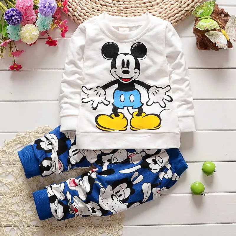 

Good Baby Boy Clothes Long Sleeve Tops+Pants Sets Children Cartoon Jogging Tracksuit Girls Summer Vestidos Infant Clothing