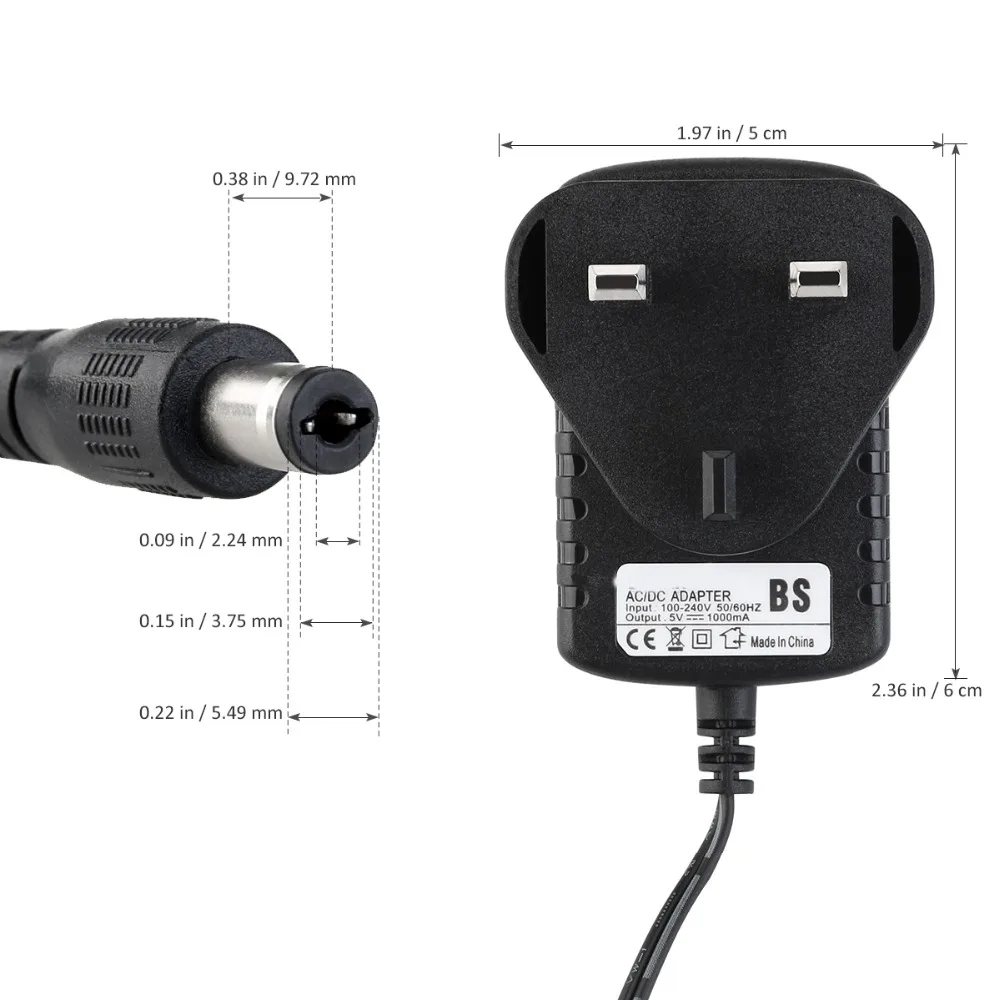 Световой короб адаптер AC DC 100 240 В к 5 1A коммутации Питание конвертер для LEORX