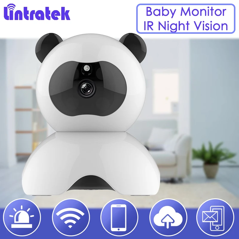 

Lintratek Panda Wi-Fi IP Camera HD 720P Baby Monitor Night Vision Home Internet Video Cam Pet Monitoring Wireless cctv box cam37