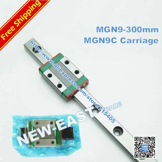 

HOT SALE Promotion for New Miniature Linear Guide 2pcs MGN9 L= 300mm guideway + 2pcs MGN9C blocks carriage for X Y Z Axis