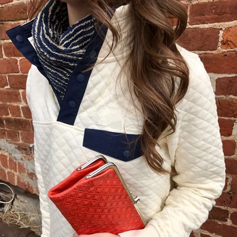 Hitmebox осенне-зимний пуловер с высоким воротником и пуговицами, с длинным рукавом, лоскутные блузки, топы, толстовка, цветная верхняя одежда