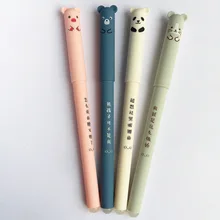 4 pcs/lot Cute Cartoon bear Panda Pink Mouse Erasable Blue Ink Gel Pen School Office Supply Gift Stationery Papelaria Escolar