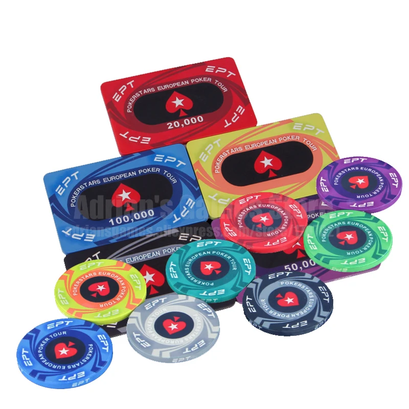 Pokerstars EPT Ceramic Poker Chips 39*3.3mm 10g Poker Chips Set of