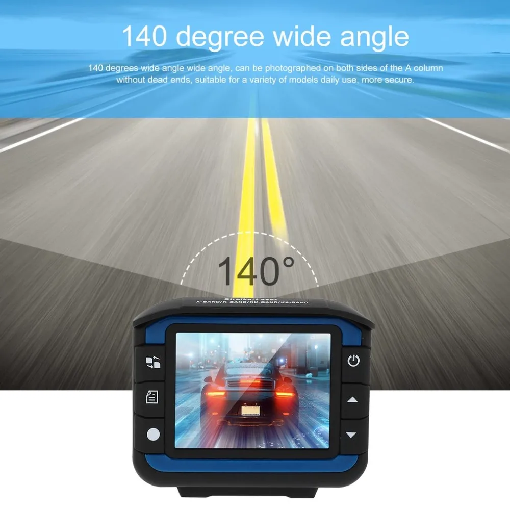 GPS детектор радаров Видеорегистраторы для автомобилей 2 в 1 Full HD 720 P радар видео записывающая машина автомобиля фиксированный поток