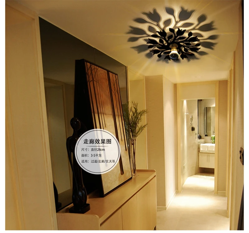 Novelty Tulips Flower 3D Shadow Projection Shape Wall Lights EUNA Plug Light Stair Lamp Modern Art Decor Fashion Bedroom Light (4)