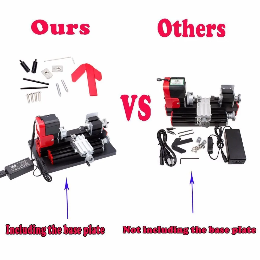 

Germany Shipping! CNC Motorized Mini Metal Lathe Machine For Teaching or DIY speed 20000 rev/min