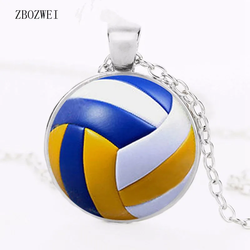 

Men's Retro Volleyball Pendant Necklace Antique Chain With Articulation Ball Volleyball Player Clothing Accessories Necklace