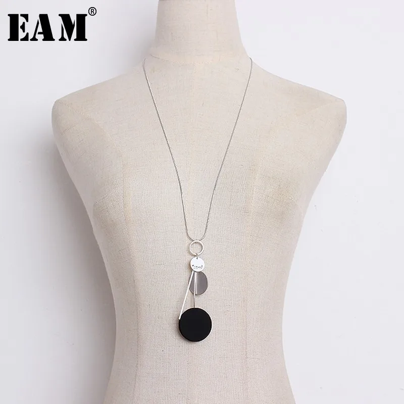 

[EAM] 2019 New Fashion Temperament Geometric Pendant Personality Fine Pendant Necklace Women's Accessories S#N433