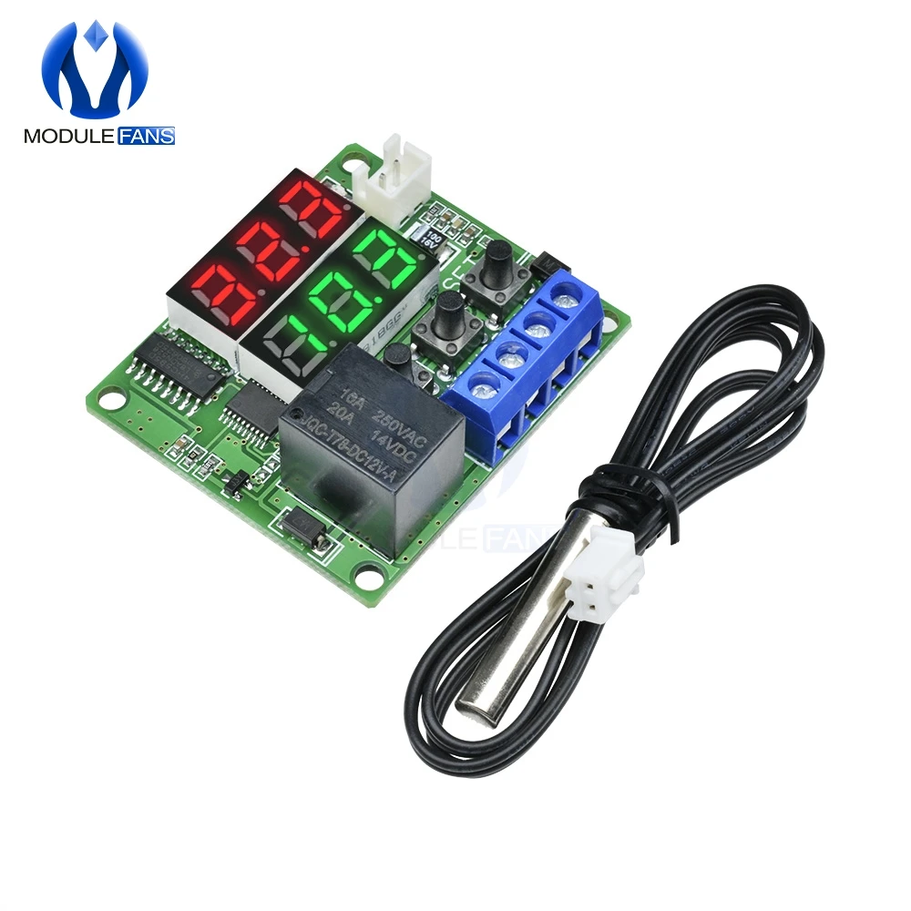 

XH-W1219 DC 12V Thermostat Temperature Controller Regulator Switch Control Dual LED Digital Display Waterproof NTC Sensor Module