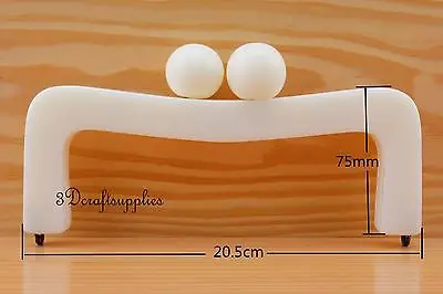 Оправа клей на мешок кошелек оправа зажим из смолы 8 дюймов x 3 дюйма белый M116|purse