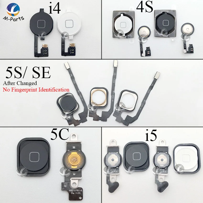 Кнопка Home для iPhone 4 4S 5 5S 5C SE с гибким кабелем меню клавиша высокое качество новинка