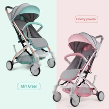 Легкая детская коляска, складная, переносная, Горячая мама, коляска для путешествий, зонт, розовая коляска, коляска