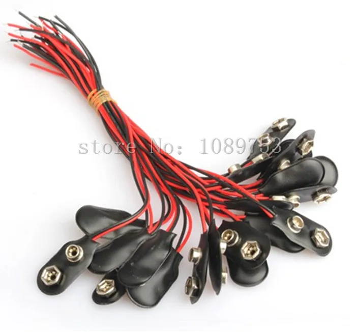 20PCS 9V Battery Snap Connector Cable Plug Volt Clip Lead Wire for font b Arduino b
