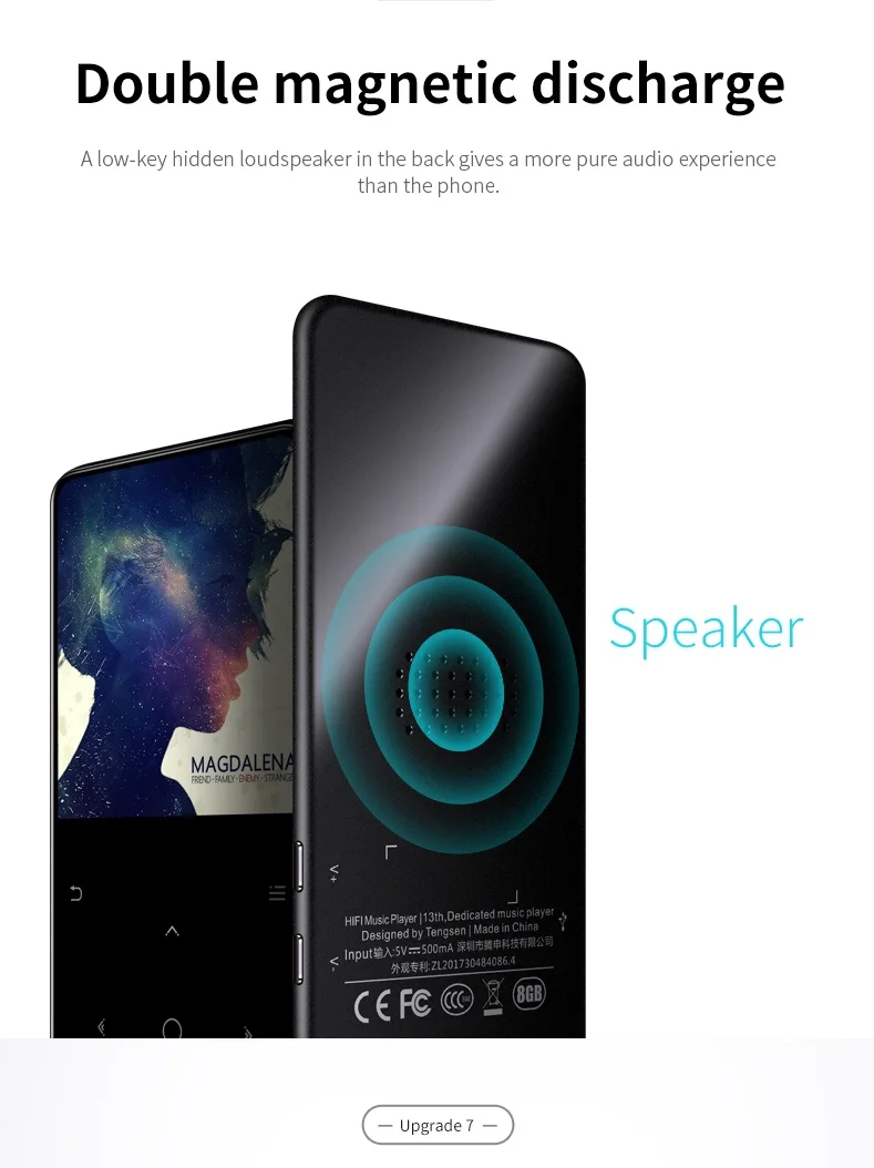 Портативный Bluetooth MP3 плеер с поддержкой динамиков HIFI Lossless музыкальный 2 4 HD