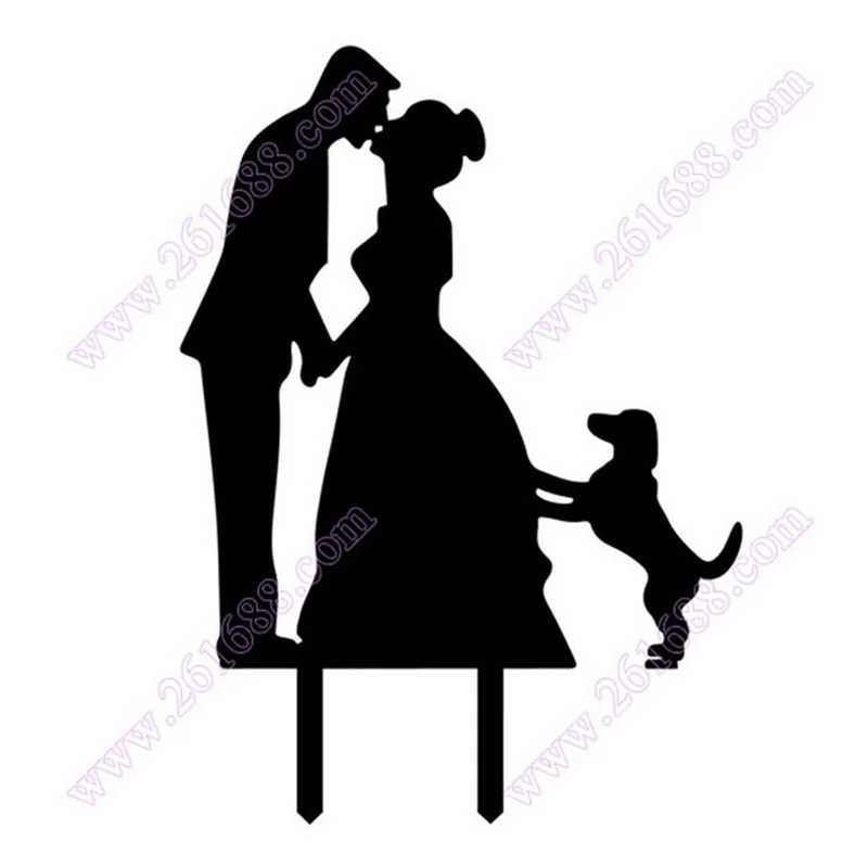 

Creative Dogs Mr & Mrs Wedding Cake Toppers Personalized Wedding Party Decoration Cake Decortive 6zza219