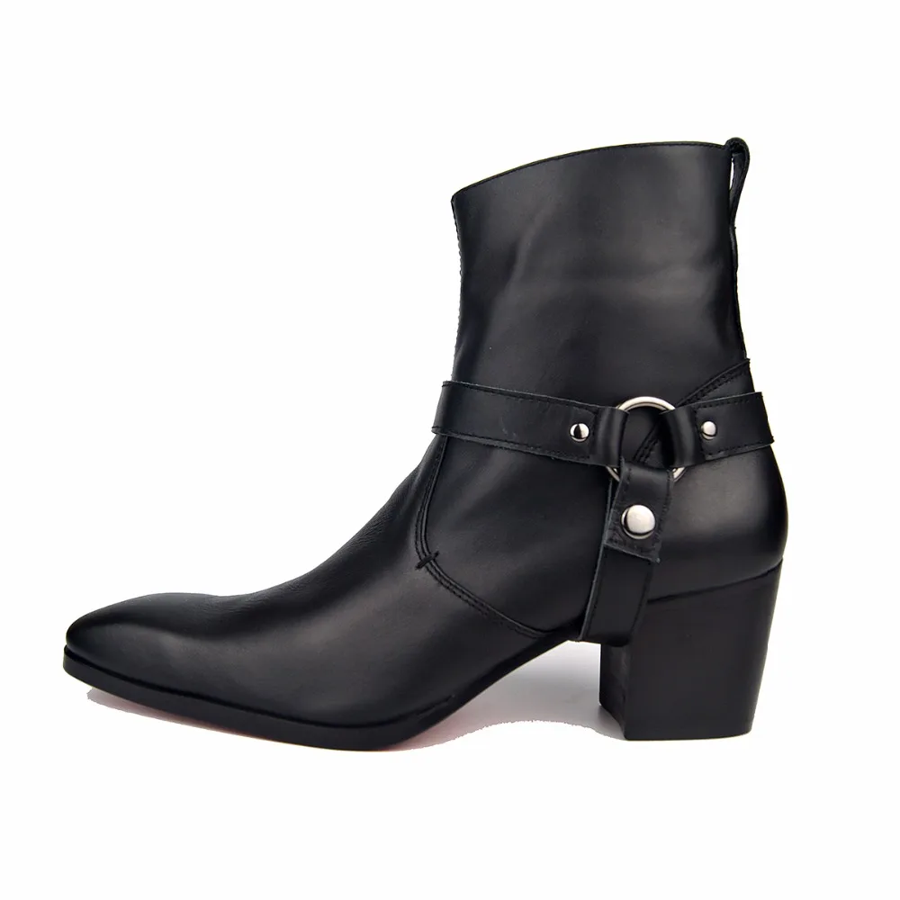 Botas de tacón alto para hombre, zapatos de marca de cuero genuino hechos a  mano, zapatos clásicos Retro, zapatos de boda de diseñador, envío rápido -  AliExpress Calzado