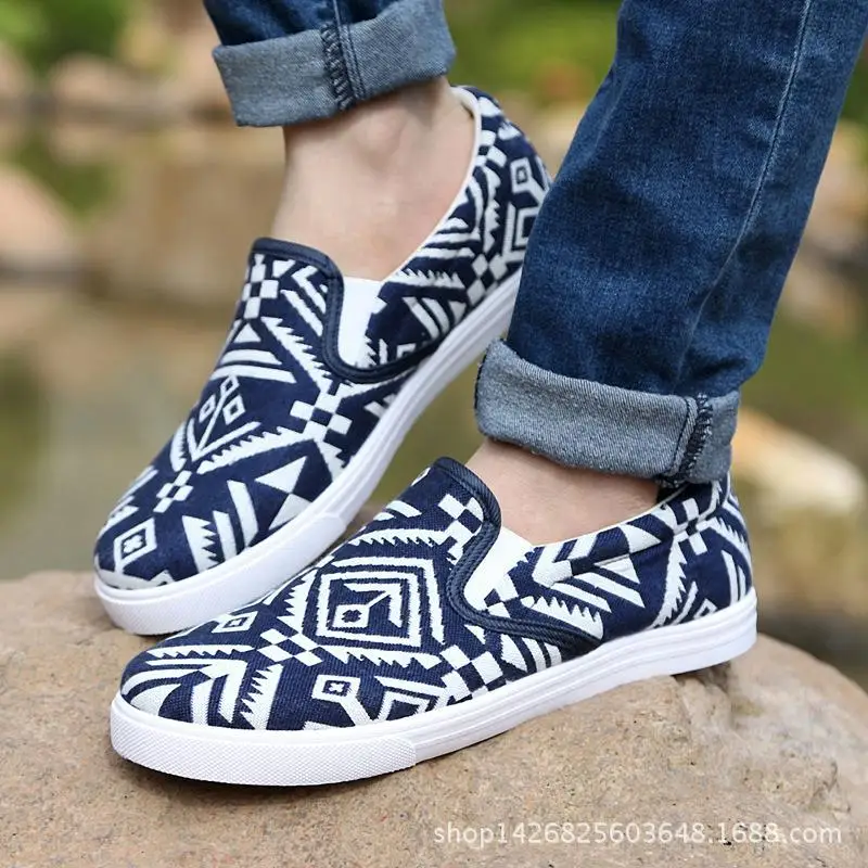 printed slip on shoes