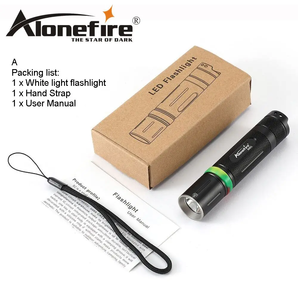 AloneFire X001 Cree xml L2 Мини Тактический светодиодный светильник 18650 Фонарь карманный светильник ручка светильник водонепроницаемый светильник Lanterna - Испускаемый цвет: Tactics flashlight A