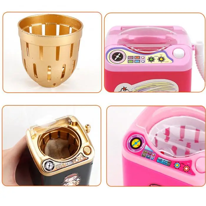 Best Mini Multifunction Kids Washing Machine Toy Beauty Sponge Brushes Washer QQ99