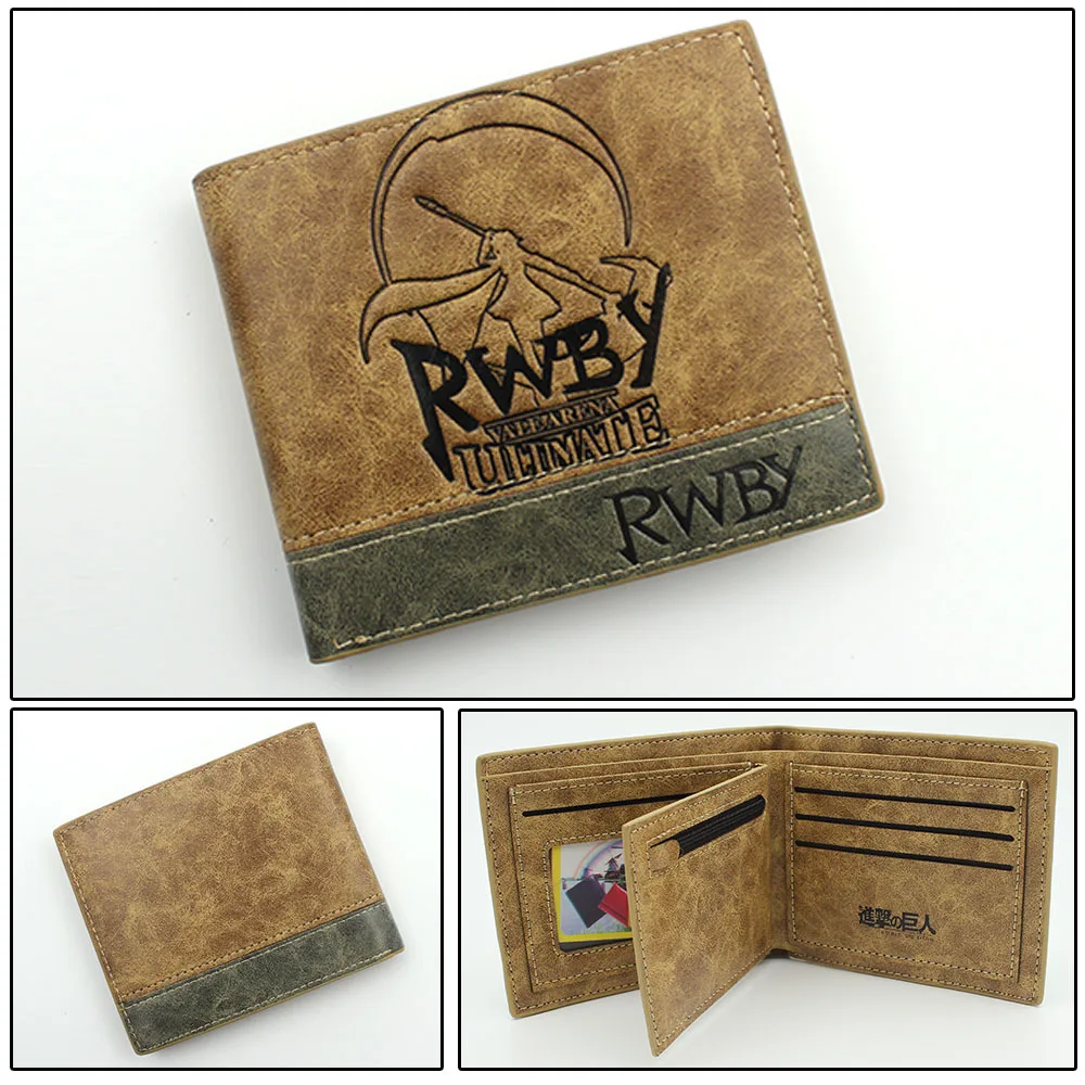 

RWBY folded PU wallet Japanese anime Men and Women Wallet Small Money Purses New Design Dollar Slim Purse Money Clip Wallet
