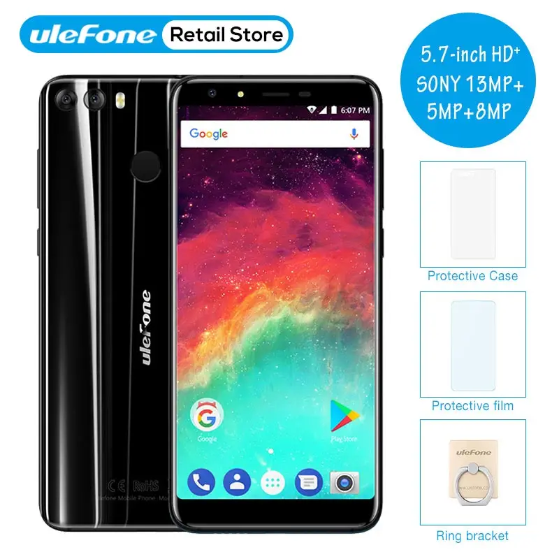 Ulefone MIX 2 5 7 дюйма HD + 18:9 экран MT6737 четырехъядерный мобильный телефон двойная задняя