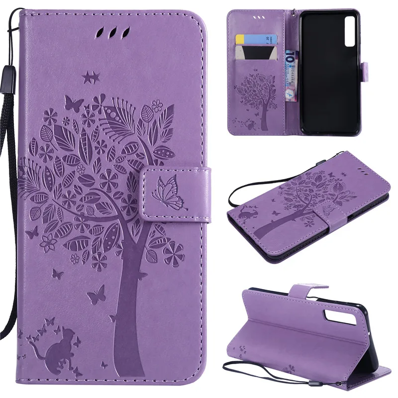 Flip Leather Case For Samsung Galaxy A7 2018 A750 Phone Case For Samsung A7 2018 Pattern Luxury Wallet Cover Stand Phone Cases (9)
