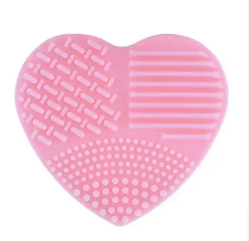 Красочный в форме сердца очищающие кисти для макияжа щетка для мытья силиконовая салфетка скруббер доска косметические очищающие средства для кисти для нанесения макияжа - Цвет: xisazhi2fen