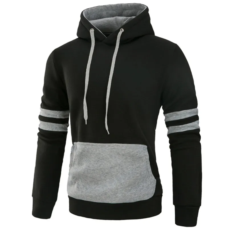 Aliexpress.com : Buy 2018 Men Brand Two color Stitching Hoodies Long ...