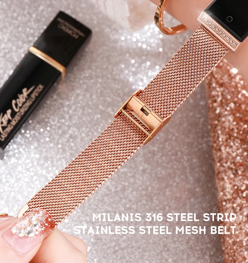 MAFAM Luxury Women Smart Bracelet IP68 Waterproof Fitness Tracker Heart Rate Blood Pressure Monitor Sport Smart Watch Band Clock (8)