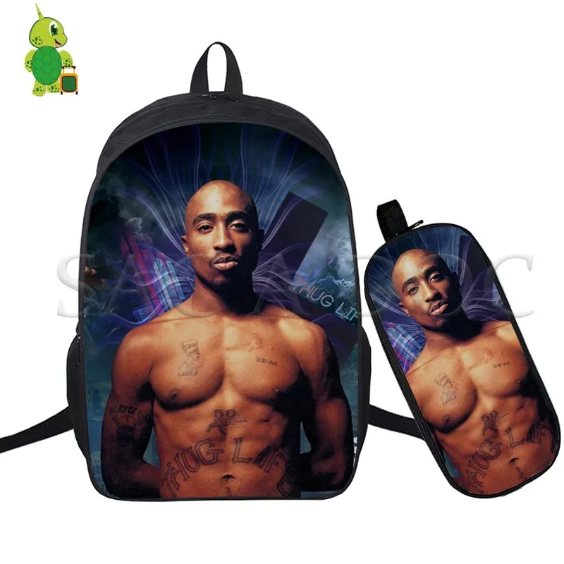 Рюкзак Tupac 2Pac в стиле хип хоп Legend 2 шт./компл. школьные сумки для подростков