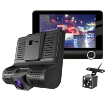 Full HD 1080 P Dual Lens Macchina Fotografica Dell’automobile DVR LCD da 4.0 pollici Dello Schermo di 170 Gradi di Visione Notturna Retrovisore Auto Dash g-sensore della Macchina Fotografica del Registratore