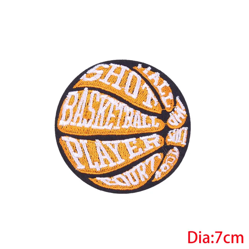 Мультфильм Железный на Баскетбол патч, вышитые патчи для одежды футбольные наклейки Diy Спортивные шарики аппликации для джинсовой одежды H