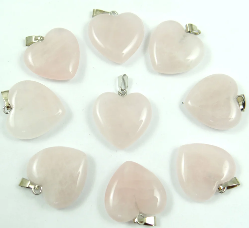 20mm Natural tiger eye lapis lazuli Crystal Opal Unakite Stone heart charms pendants for diy jewelry making necklace 24pcs 3