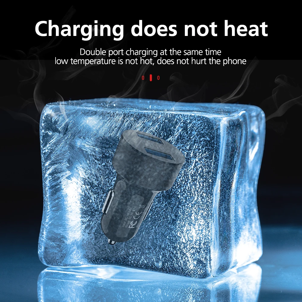 KEYSION автомобильный Зарядное устройство 5 V 3.1A с светодиодный Дисплей Универсальный двойной Usb телефон автомобильное Зарядное устройство для Xiaomi huawei samsung для iPhone XS Max XR