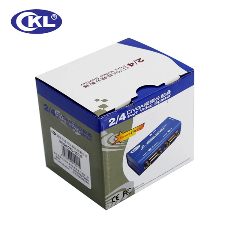 Высококачественный преобразователь CKL 2 порта VGA адаптер Сплиттер 450MHz 2048*1536 Sup Port s