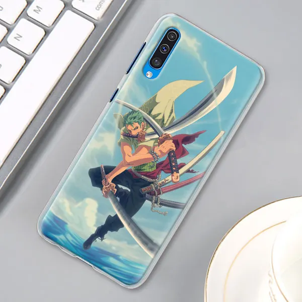 One Piece Roronoa Zoro Case Cover for Samsung Galaxy A30 A40 A50 A70 A6 A8 Plus A7 A9 M30 Phone Case Coque - Цвет: 11