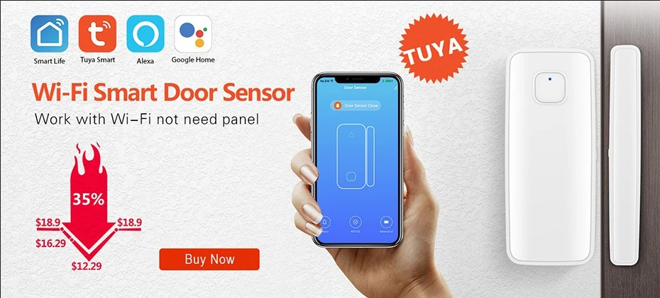 Tuya Smart Wifi дверной звонок Водонепроницаемый домофон PIR детектор движения ночное видение камера безопасности