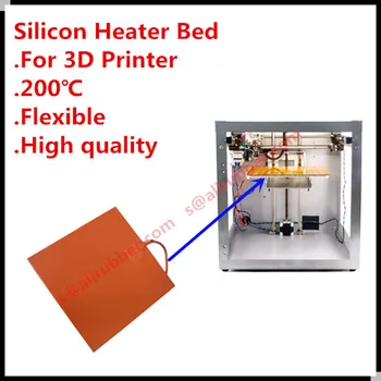 

Silicone Heater Bed 24V 600 X 600MM For Kossel Pro 3D Printer Install wih 100K Thermistor and 3M Tape