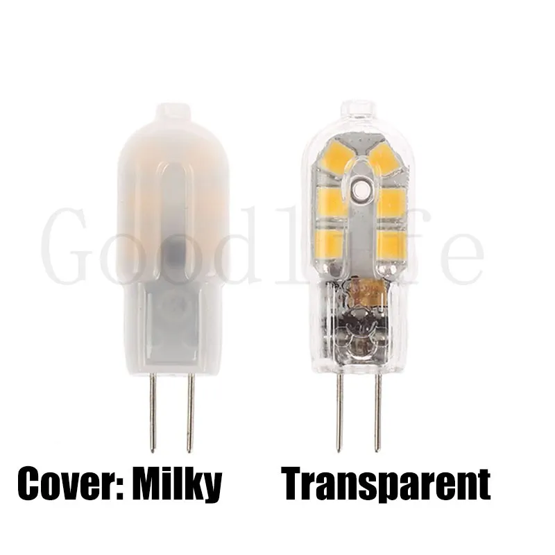 AC220V/DC12V мини G4 светодиодный светильник 2 Вт SMD 2835 лампада светодиодный G4 лампа молочно-прозрачная 360 Угол луча заменить Галогенные G4