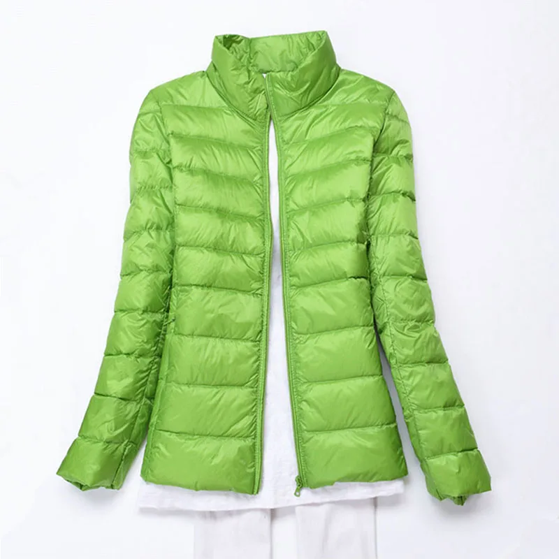 

Women Autumn Jackets Burgundy 90% Duck Down 2019 New Spring Winter Female Casual Outwear Light Thin Style Ladies Slim Coats 3XL